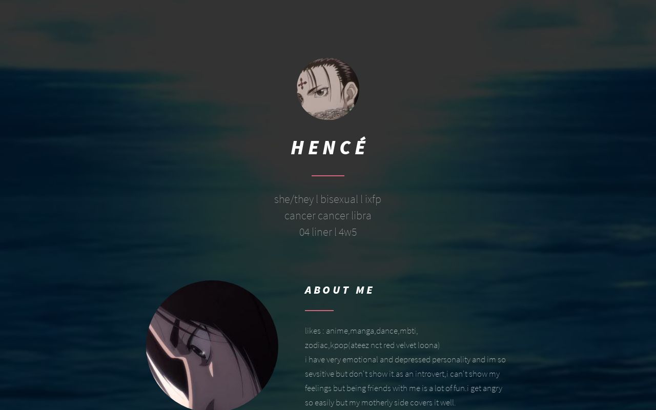 Carrd profile picture for @hence